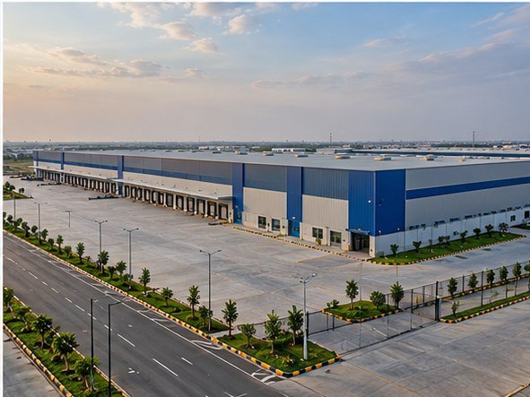 Illustrative image of an industrial facility