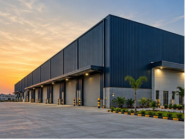 Industrial warehouse construction